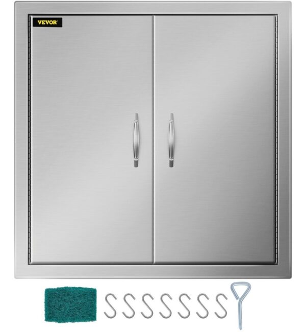 Puerta Doble Acero Inoxidable 304 Cocina Asador 24x24in - Image 2