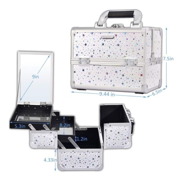 Caja Maquillaje Profesional Organizador Cosmeticos Espejo St - Image 3