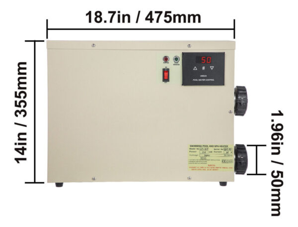 Calentador Agua Electrico Piscina Spa Hidromasaje 240v Msi - Image 8