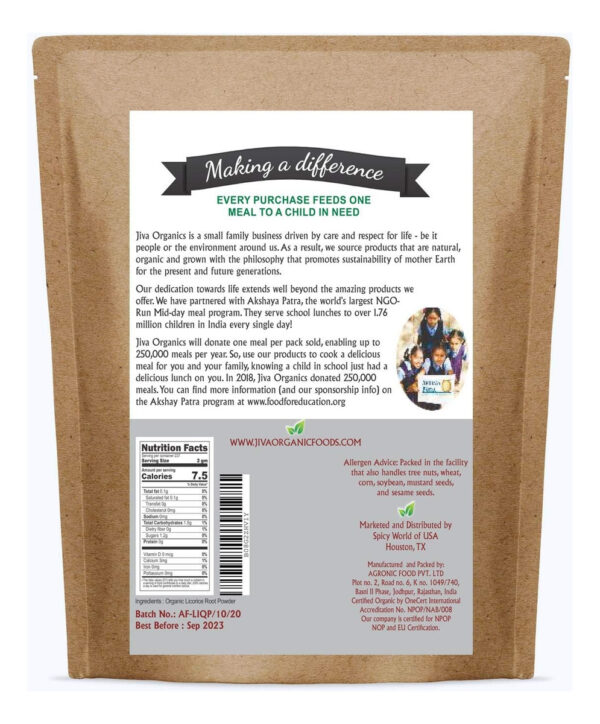 Polvo De Raíz De Regaliz Bolsa A Granel 1 Libra Sin Ogm - Image 2