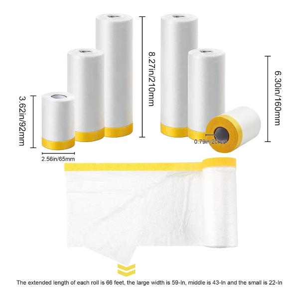 Cinta Y Cortina Mylifeunit, 6 Paquetes De Papel De Enmascara - Image 4