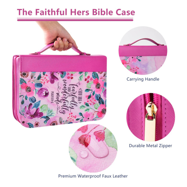 Fundas Grandes De Cuero Para Biblia Mujer Rosa - Image 4