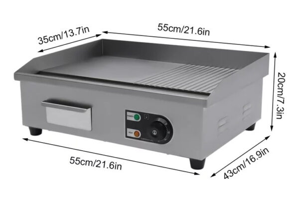 Parrilla Comal Plancha Industrial Eléctrica  55 Cm 110v - Image 4
