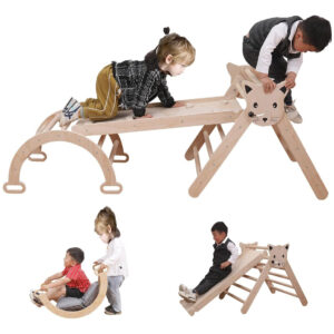 Escalador Triangular De Madera Juguete Montessori Para Niños