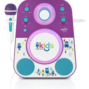 Juguete Karaoke Para Niños Con Bluetooth Y Luz Led, Morado