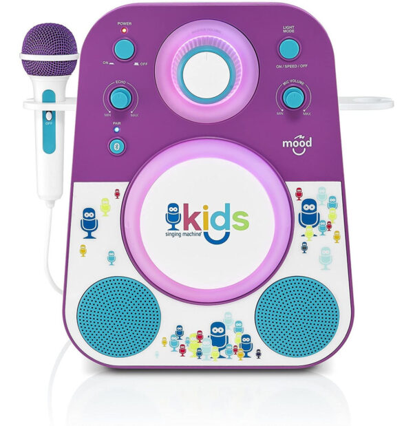 Juguete Karaoke Para Niños Con Bluetooth Y Luz Led, Morado