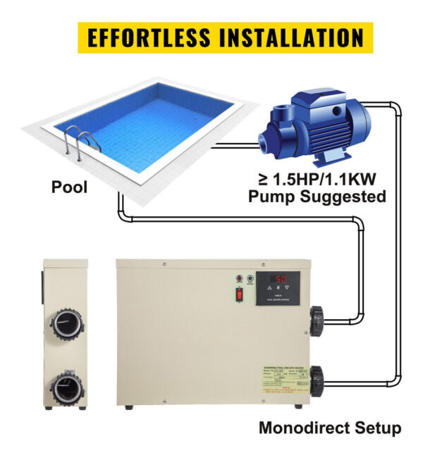 Calentador Agua Electrico Piscina Spa Hidromasaje 240v Msi - Image 6