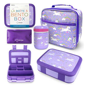 Kit De Almuerzo Para Niñas - Bento Box Y Termo- Unicornio