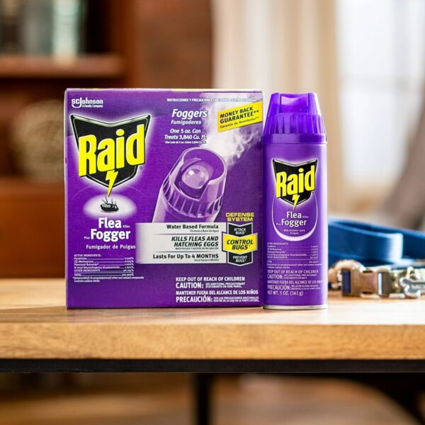 Raid Flea Fogger Fumigador Pulgas Chinches (3 Latas) 2 Pack - Image 3