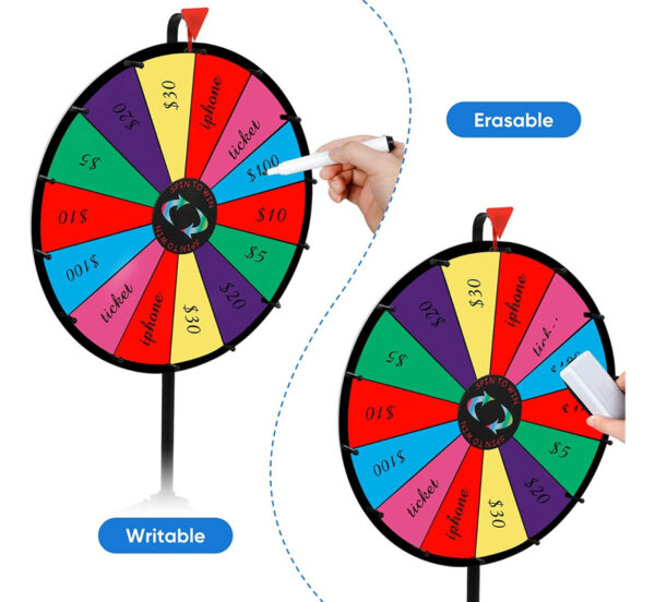 Ruleta De Fortuna Con Base De Metal De Altura Ajustable - Image 3
