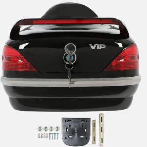 Caja Maletero Trasera Con Luz Para Moto Universal Con Llaves