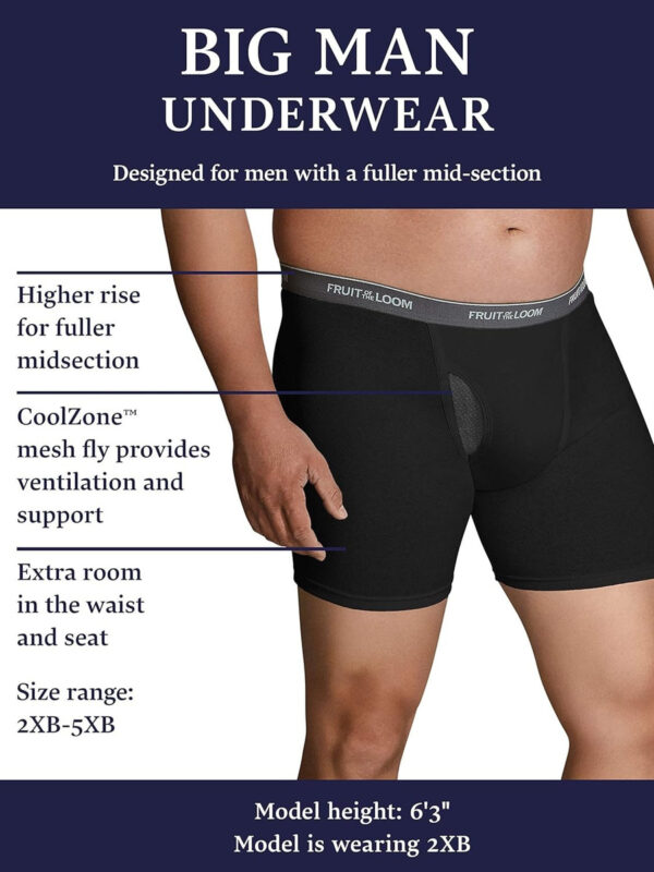 Pack 7 Boxers Briefs Ftl - Talla Xl, Xxl O 3xl - Negro/gris - Image 3