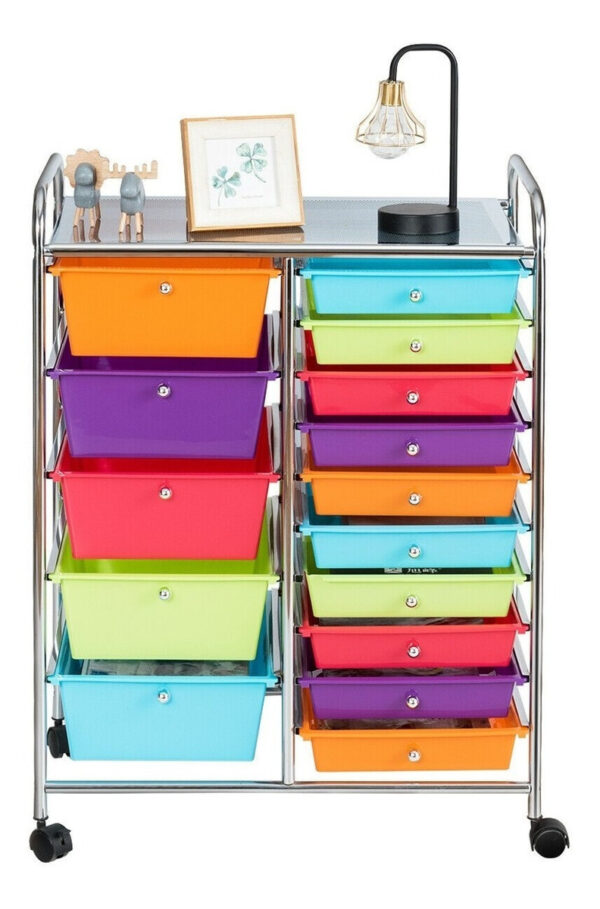 Carrito Con Ruedas Cajonera Organizador Multicolor - Image 3