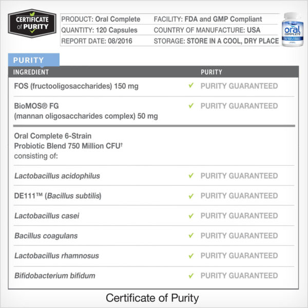 Oral Complete. Probiotico Dental, 120 Capsulas - Image 5