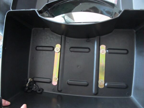 Moto Negro Tronco Cola Caja Equipaje Rack W/top Respald - Image 9