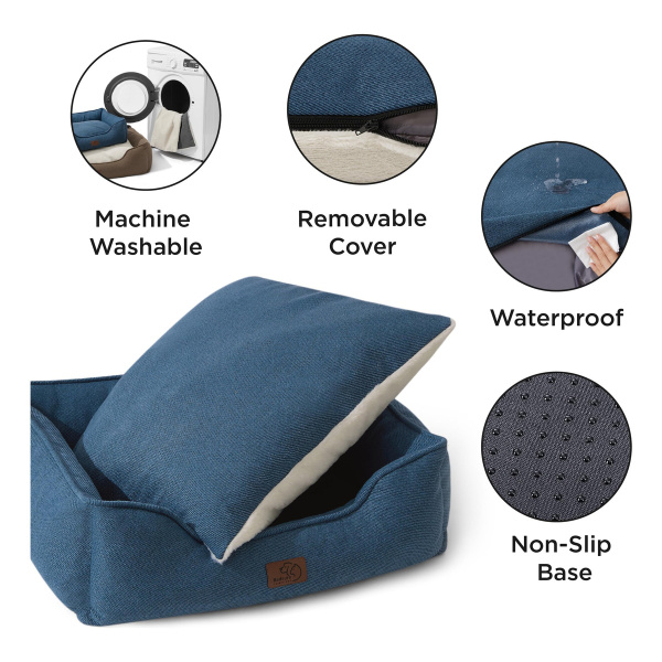Cama Lavable Impermeable Ortopédica Para Perros Grandes - Image 4