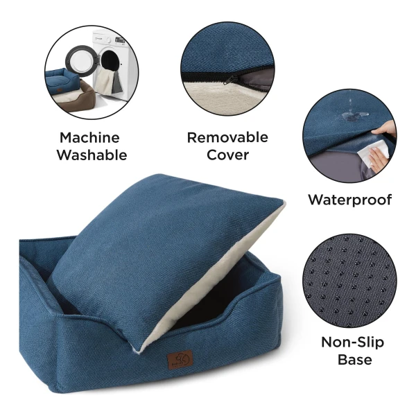 Cama Lavable Impermeable Ortopédica Para Perros Grandes - Image 4