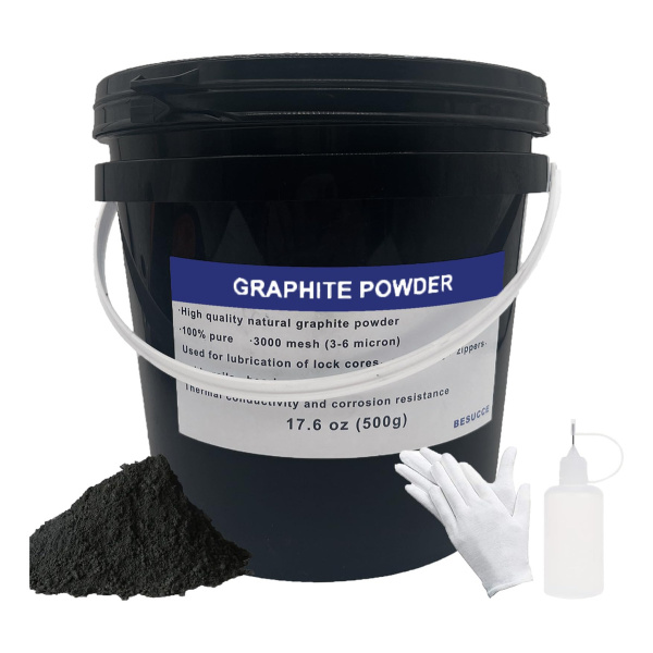 Polvo De Grafito Microfino 500 G Para Lubricar Y Dibujar