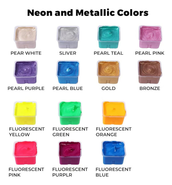 Juego De Pintura Himi Gouache, 56 Colores X 30 Ml Incluye 8 - Image 3