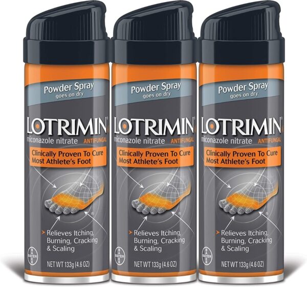 Lotrimin Talco Antifúngico Pie De Atleta 4.6 Onzas 3 Pack