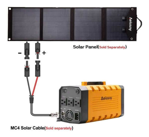 Aeiusny Reserva Portable Generador Solar 500w 288wh Central - Image 3