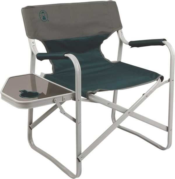 Silla Para Campar Resistenete Plegable Con Mesita Lateral