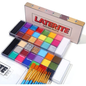 Paleta De Pintura Facial Y Corporal De Aceite Con Brochas