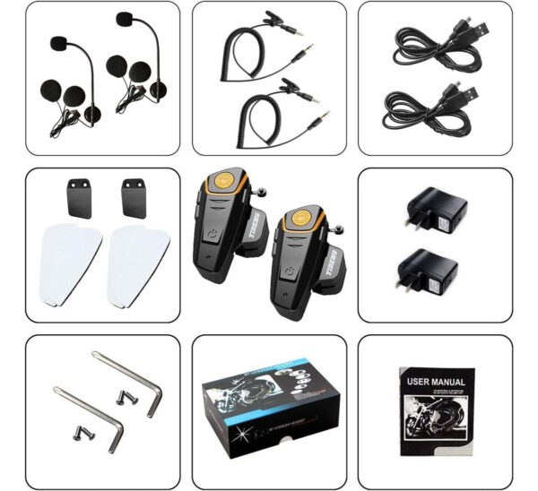 Auriculares Bluetooth Bt Impermeable Para Motocicleta Casco - Image 7