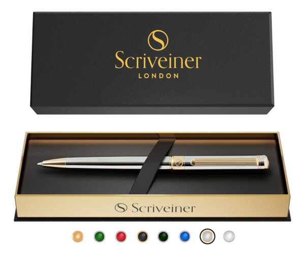 Pluma Scriveiner Silver Chrome: Regalo Perfecto Profesional
