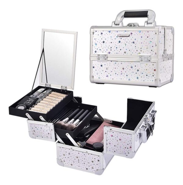 Caja Maquillaje Profesional Organizador Cosmeticos Espejo St - Image 2