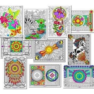 Stuff2color Arte Bundle - 10 Para Colorear Cartel Paquete I