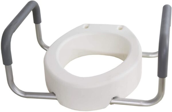 Asiento Inodoro Elevado Portable Brazos 3ra Edad Enfermo