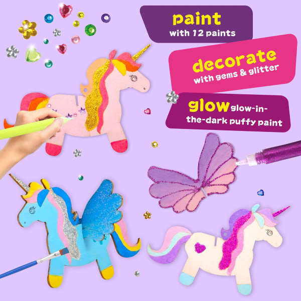 Kit De Pintura Unicornio Luminiscente Regalos Pascua Artes - Image 5