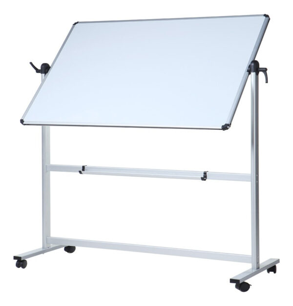 Pizarra Magnetica Movil De Doble Cara, 44 X 30 Pulgadas