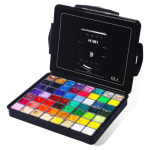 Juego De Pintura Himi Gouache, 56 Colores X 30 Ml Incluye 8