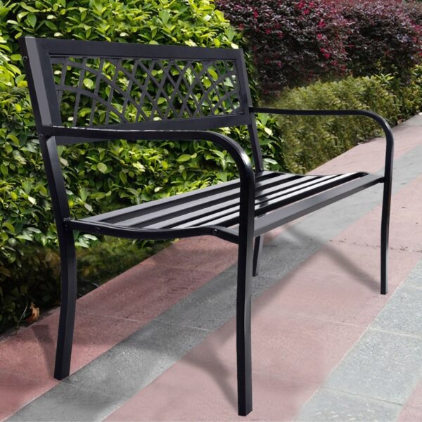Banca Exterior Interior Metalica Mueble Jardin Terraza Patio - Image 4