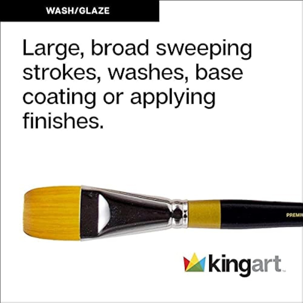 Kingart Original Gold 9550-1 1/2 Flat Wash Series Premium Go - Image 2