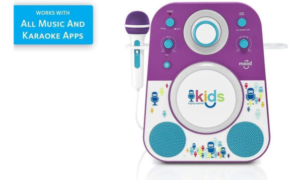 Juguete Karaoke Para Niños Con Bluetooth Y Luz Led, Morado - Image 3