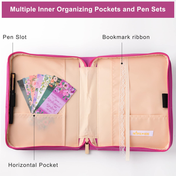 Fundas Grandes De Cuero Para Biblia Mujer Rosa - Image 5