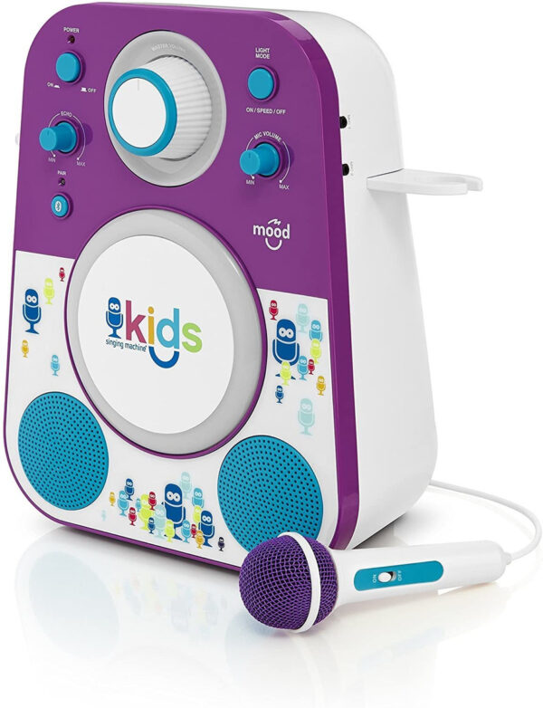 Juguete Karaoke Para Niños Con Bluetooth Y Luz Led, Morado - Image 2