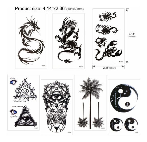 Konsait Tatuajes Temporales Para Los Hombres Adultos Mujeres - Image 3