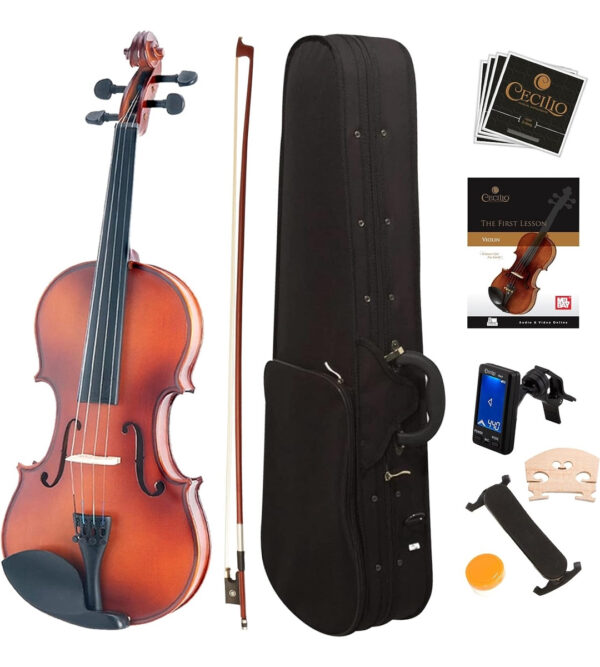 Violín Mendini By Cecilio 4/4 Full Size Mv300, Satín Antiguo