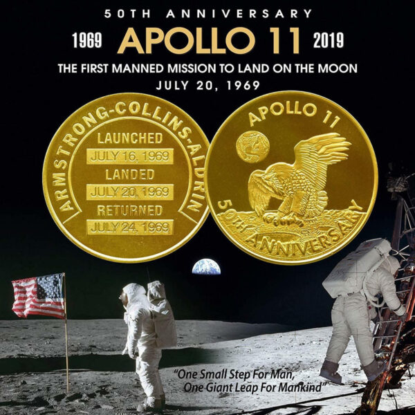 Apolo 11 De La Nasa 50 Aniversario Conmemorativo De Una Onza - Image 2