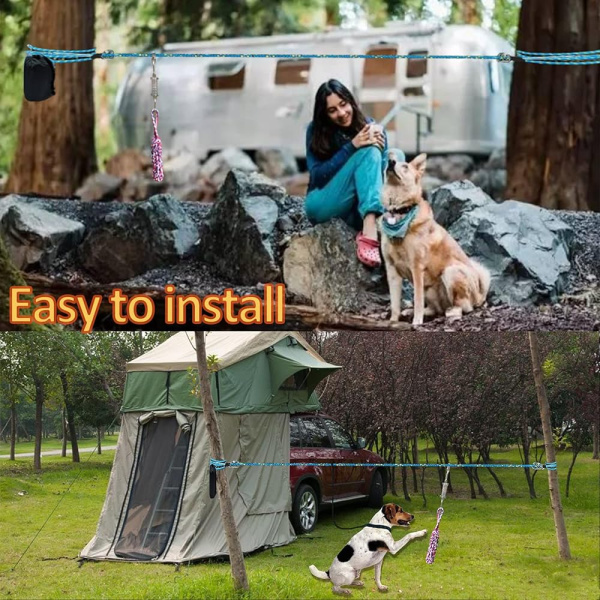 Cable De Amarre Para Perros Para Acampar: Sistema De Carro A - Image 5