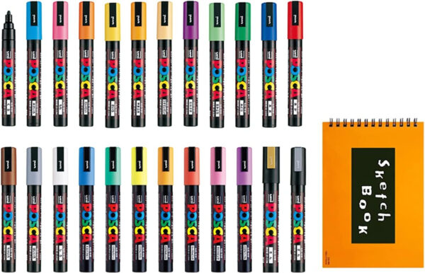 Set De 15 Marcadores Uni-posca Pc-3m15c Punto Fino