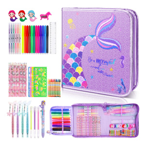 Set De 56 Marcadores Perfumados Con Estuche De Sirena