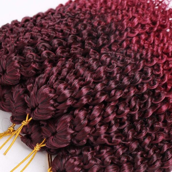 Marlibob Crochet Braids Hair Extensions 6 Packs/lot 8'' Burg - Image 7