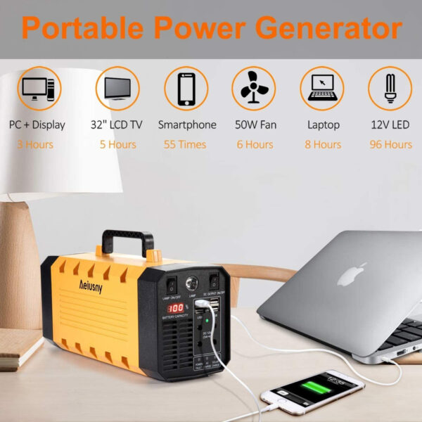 Aeiusny Reserva Portable Generador Solar 500w 288wh Central - Image 2