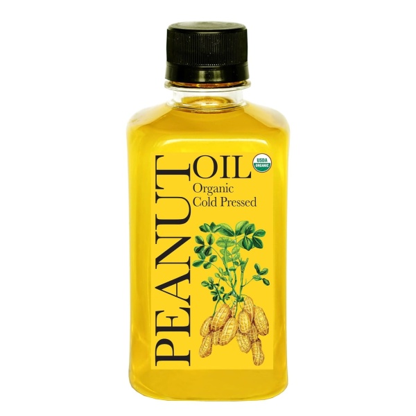 Daana Aceite de cacahuete certificado USDA orgánico, extra virgen, prensado en frío (12 oz)