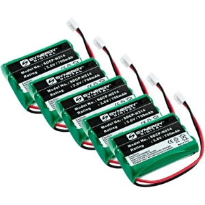 Synergy Digital Batería de teléfono inalámbrico, compatible con Telematrix BATT-9600 El paquete combinado incluye 5 baterías SDCP-H314